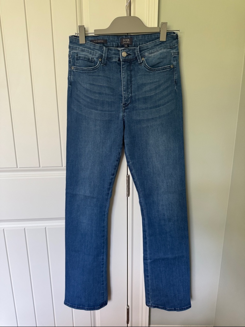 NYDJ Women’s Straight-Leg Jeans in Medium Blue, Sz 6
